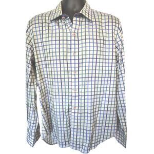 Robert Graham Tailored Fit Button up Shirt Cream Mens Size Large